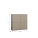 Highboard >ALICE SPRINGS< in Farbe Taupe - 124,5x121,5x34,9cm (BxHxT)