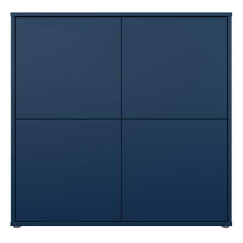 Highboard >ALICE SPRINGS< in Nachtblau - 124,5x121,5x34,9cm (BxHxT)