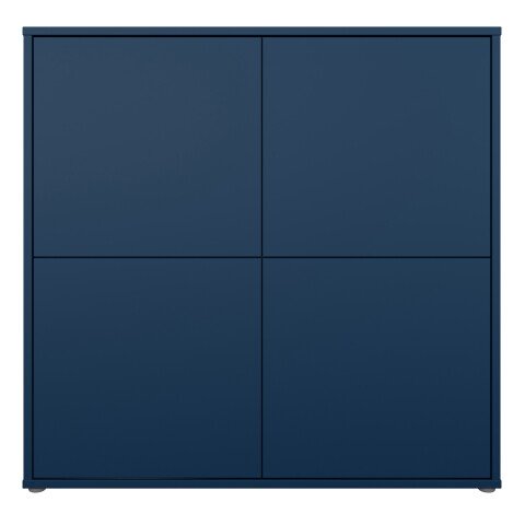 Highboard >ALICE SPRINGS< in Nachtblau - 124,5x121,5x34,9cm (BxHxT)