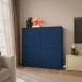 Highboard >ALICE SPRINGS< in Nachtblau - 124,5x121,5x34,9cm (BxHxT)