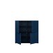 Highboard >ALICE SPRINGS< in Nachtblau - 124,5x121,5x34,9cm (BxHxT)