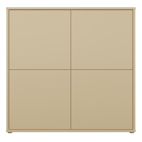 Highboard >ALICE SPRINGS< in Buttergelb - 124,5x121,5x34,9cm (BxHxT)