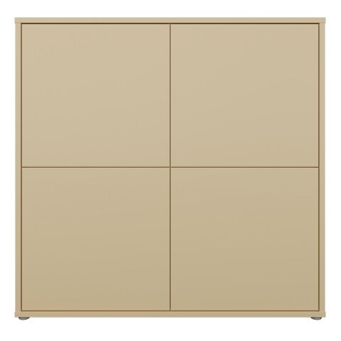 Highboard >ALICE SPRINGS< in Buttergelb - 124,5x121,5x34,9cm (BxHxT)
