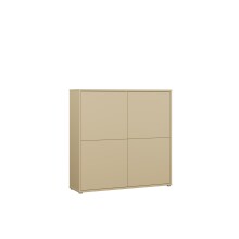 Highboard >ALICE SPRINGS< in Buttergelb - 124,5x121,5x34,9cm (BxHxT)