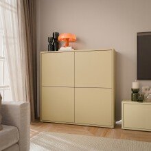 Highboard >ALICE SPRINGS< in Buttergelb -...