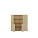 Highboard >ALICE SPRINGS< in Buttergelb - 124,5x121,5x34,9cm (BxHxT)