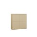 Highboard >ALICE SPRINGS< in Buttergelb - 124,5x121,5x34,9cm (BxHxT)