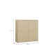 Highboard >ALICE SPRINGS< in Buttergelb - 124,5x121,5x34,9cm (BxHxT)