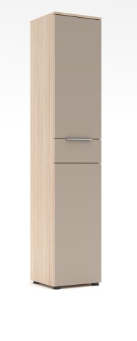 Aktenschrank >Santorin< in Riva Eiche / Cashmere - 40x198x38 (BxHxT)