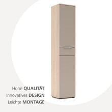 Aktenschrank >Santorin< in Riva Eiche / Cashmere - 40x198x38 (BxHxT)