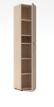 Aktenschrank >Santorin< in Riva Eiche / Cashmere - 40x198x38 (BxHxT)
