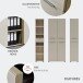 Aktenschrank >Santorin< in Riva Eiche / Cashmere - 40x198x38 (BxHxT)