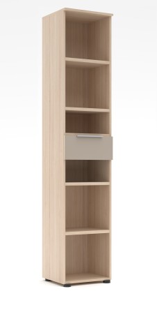 Aktenregal >Santorin< in Riva Eiche / Cashmere - 40x198x38 (BxHxT)