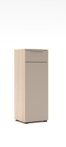 Hochkommode >Santorin< in Riva Eiche / Cashmere - 40x110x38 (BxHxT)