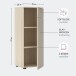 Hochkommode >Santorin< in Riva Eiche / Cashmere - 40x110x38 (BxHxT)