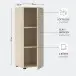 Hochkommode >Santorin< in Riva Eiche / Cashmere - 40x110x38 (BxHxT)