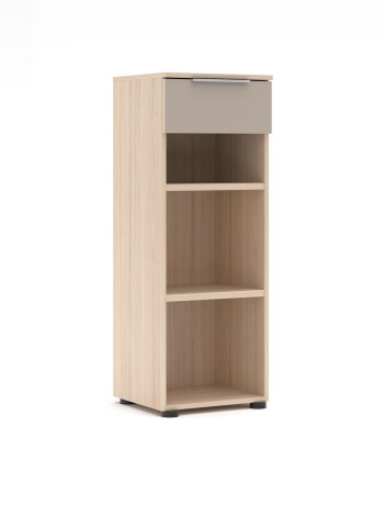 Hochkommode >Santorin< in Riva Eiche / Cashmere - 40x110x38 (BxHxT)