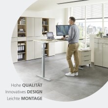 Hochkommode >Santorin< in Riva Eiche / Cashmere - 40x110x38 (BxHxT)