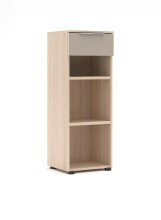 Hochkommode >Santorin< in Riva Eiche / Cashmere - 40x110x38 (BxHxT)