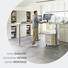 Rollcontainer >Santorin< in Riva Eiche / Cashmere - 45x61x55 (BxHxT)