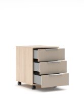 Rollcontainer >Santorin< in Riva Eiche / Cashmere -...