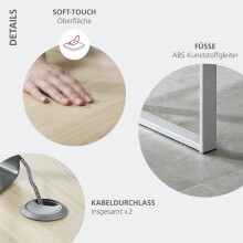 Regal-Schreibtisch >Santorin< in Riva Eiche Dekor, Melamin - 180x77x160 (BxHxT)