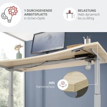 Schreibtisch >Santorin< in Riva Eiche Dekor, Melamin - 160x72x77cm (BxHxT)