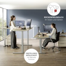 Eckschreibtisch >Santorin< in Riva Eiche Dekor, Melamin - 185x72x177cm (BxHxT)