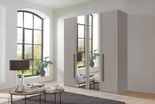 Drehtürenschrank >LONDON< in SAHARAGRAU /...