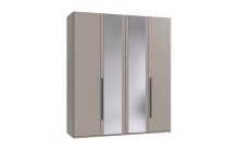 Drehtürenschrank >LONDON< in SAHARAGRAU /...