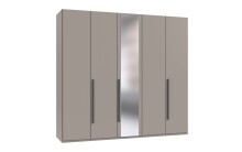 Drehtürenschrank >LONDON< in SAHARAGRAU /...