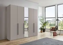 Drehtürenschrank >LONDON< in SAHARAGRAU /...