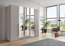 Drehtürenschrank >LONDON< in SAHARAGRAU /...