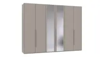 Drehtürenschrank >LONDON< in SAHARAGRAU /...