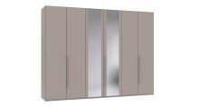 Drehtürenschrank >LONDON< in SAHARAGRAU /...