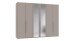 Drehtürenschrank >LONDON< in SAHARAGRAU / SPIEGEL - 270x208x58cm (BxHxT)