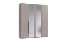 Drehtürenschrank >LONDON< in SAHARAGRAU /...