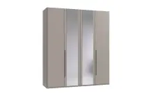 Drehtürenschrank >LONDON< in SAHARAGRAU /...