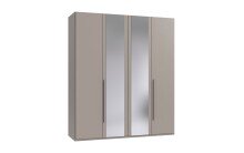 Drehtürenschrank >LONDON< in SAHARAGRAU /...