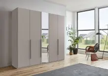 Drehtürenschrank >LONDON< in SAHARAGRAU /...