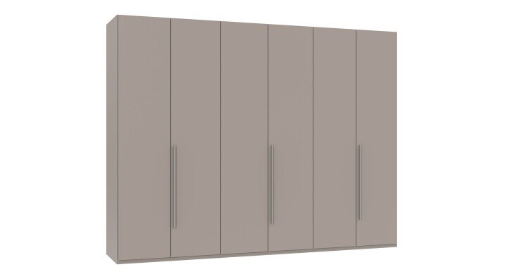 Drehtürenschrank >LONDON< inkl. Inneneinteilung, SAHARAGRAU - 270x208x58cm (BxHxT)