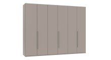Drehtürenschrank >LONDON< inkl. Inneneinteilung, SAHARAGRAU - 270x208x58cm (BxHxT)