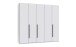 Drehtürenschrank >LONDON< inkl. Inneneinteilung, WEISS - 225x208x58cm (BxHxT)