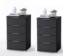 Nachtkommode >Nelli< (2er-Set) mit 4 Schubladen, in...