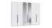 Drehtürenschrank >LONDON< in WEISS / SPIEGEL - 270x208x58cm (BxHxT)