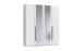 Drehtürenschrank >LONDON< in WEISS / SPIEGEL - 180x208x58cm (BxHxT)