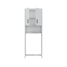 Waschmaschinenumbauschrank >Laundry< (2er-Set) in Weiß - 73x206x67 (BxHxT)