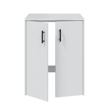 Waschmaschinenumbauschrank >Laundry< (4er-Set) in Weiß - 146x206x67 (BxHxT)