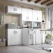 Waschmaschinenumbauschrank >Laundry< (4er-Set) in Weiß - 146x206x67 (BxHxT)