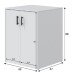 Waschmaschinenumbauschrank >Laundry< (4er-Set) in Weiß - 146x206x67 (BxHxT)